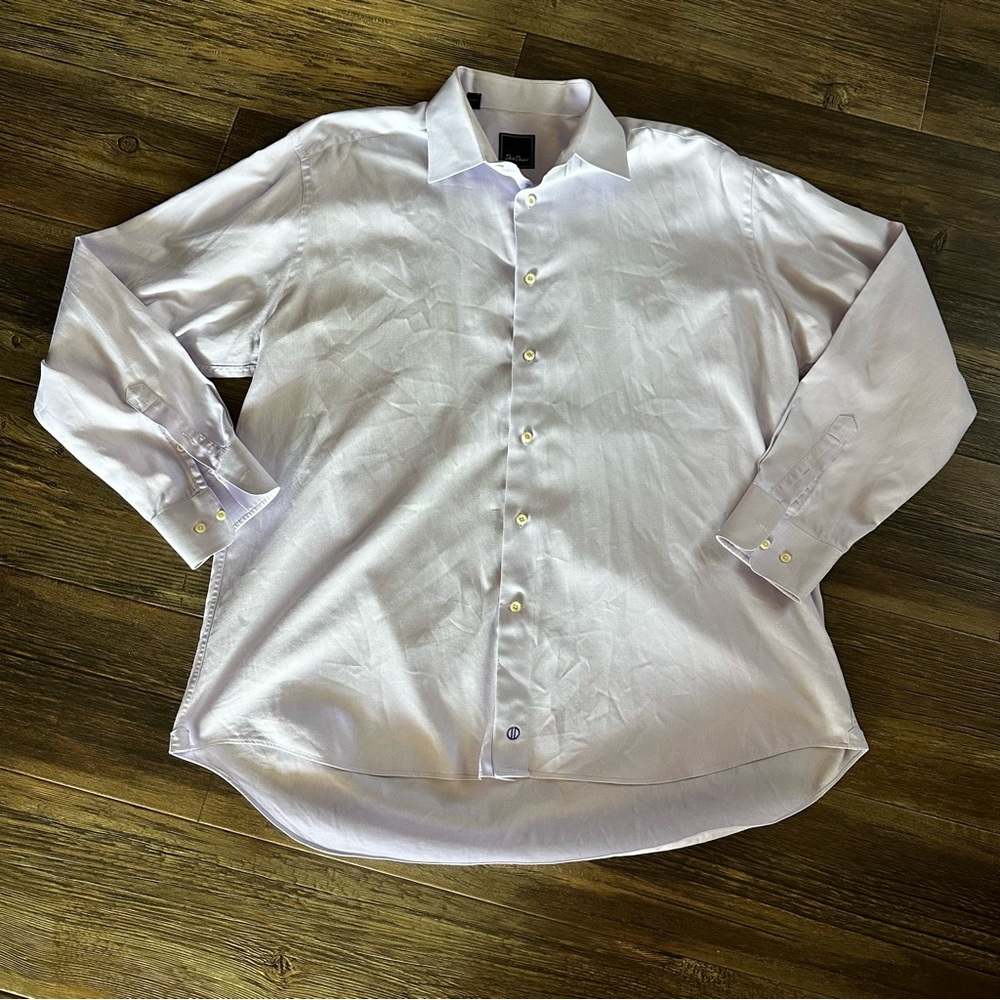 David Donahue purple men's dress shirt 17.5 34/35 long sleeve